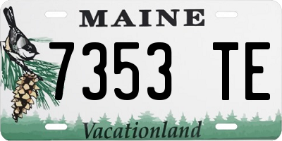 ME license plate 7353TE