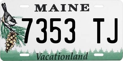 ME license plate 7353TJ