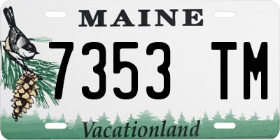 ME license plate 7353TM
