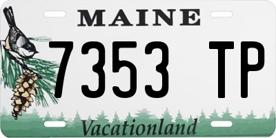 ME license plate 7353TP
