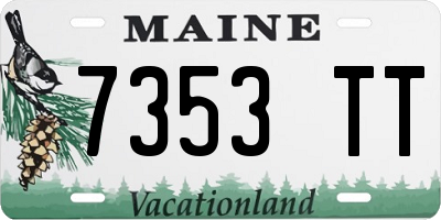 ME license plate 7353TT