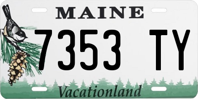 ME license plate 7353TY