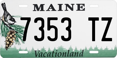 ME license plate 7353TZ