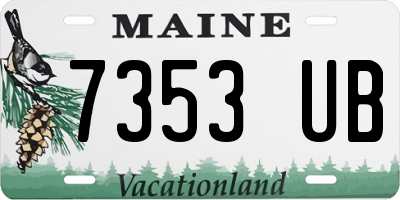 ME license plate 7353UB