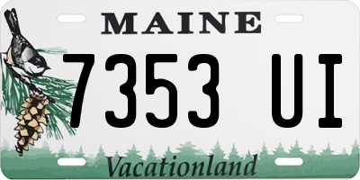 ME license plate 7353UI