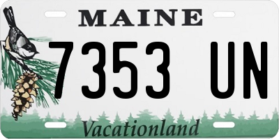 ME license plate 7353UN