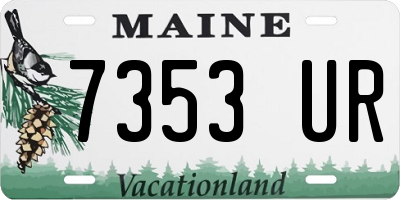 ME license plate 7353UR