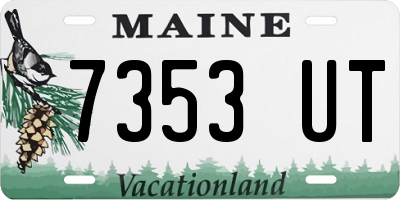 ME license plate 7353UT