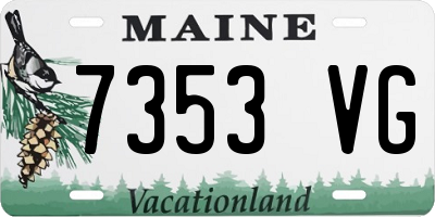 ME license plate 7353VG