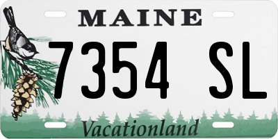 ME license plate 7354SL