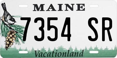 ME license plate 7354SR