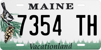 ME license plate 7354TH