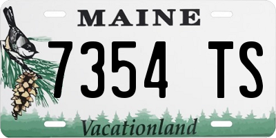 ME license plate 7354TS