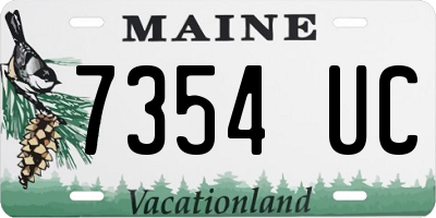 ME license plate 7354UC