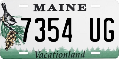 ME license plate 7354UG