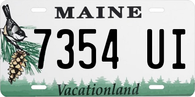 ME license plate 7354UI