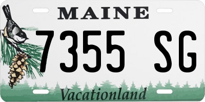 ME license plate 7355SG