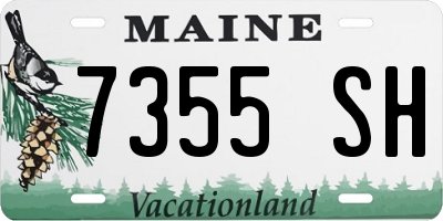 ME license plate 7355SH
