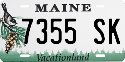 ME license plate 7355SK