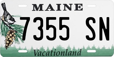 ME license plate 7355SN