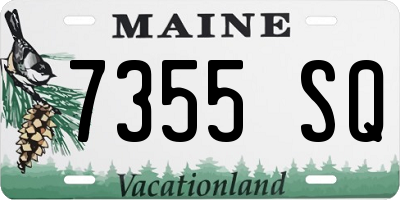 ME license plate 7355SQ