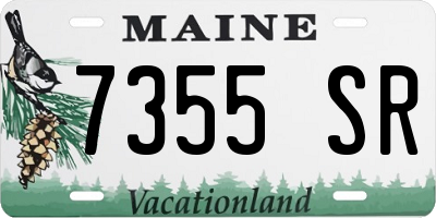 ME license plate 7355SR