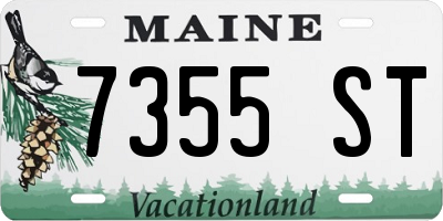 ME license plate 7355ST