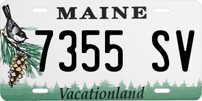 ME license plate 7355SV
