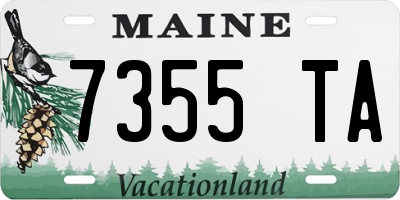 ME license plate 7355TA