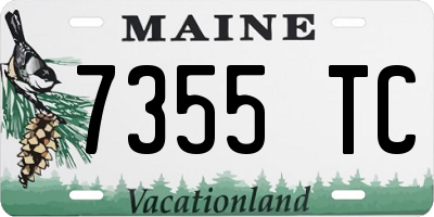 ME license plate 7355TC