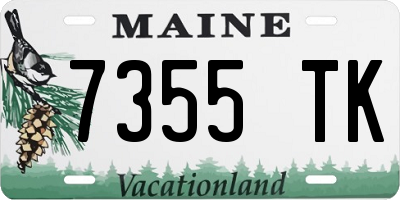 ME license plate 7355TK