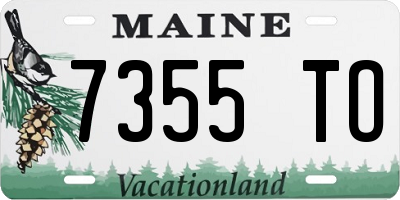ME license plate 7355TO