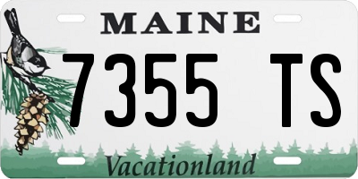 ME license plate 7355TS