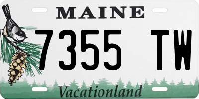 ME license plate 7355TW