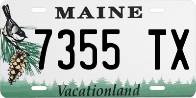 ME license plate 7355TX