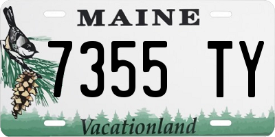 ME license plate 7355TY