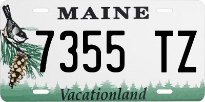 ME license plate 7355TZ