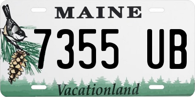 ME license plate 7355UB