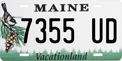 ME license plate 7355UD