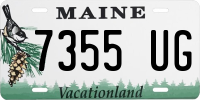 ME license plate 7355UG