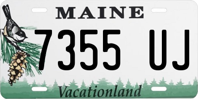 ME license plate 7355UJ