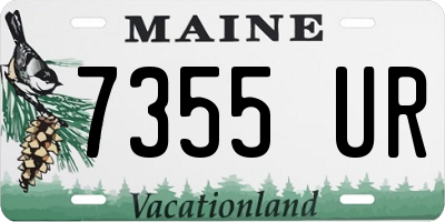 ME license plate 7355UR