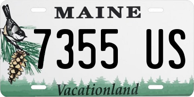 ME license plate 7355US