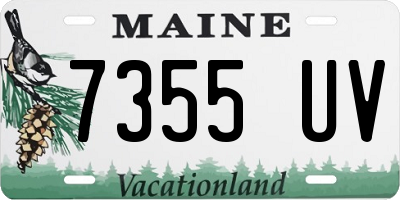 ME license plate 7355UV