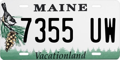 ME license plate 7355UW