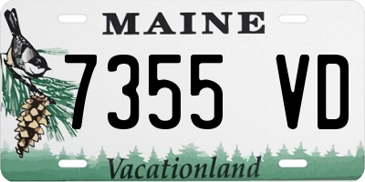 ME license plate 7355VD