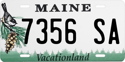 ME license plate 7356SA