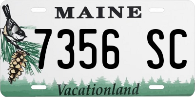 ME license plate 7356SC