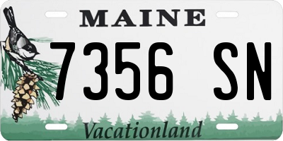 ME license plate 7356SN