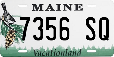 ME license plate 7356SQ